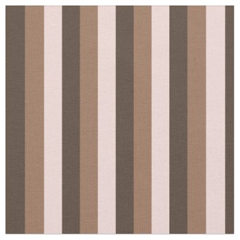 Chocolate Brown And Pink Stripes Fabric by TheHopefulRomantic at Zazzle
