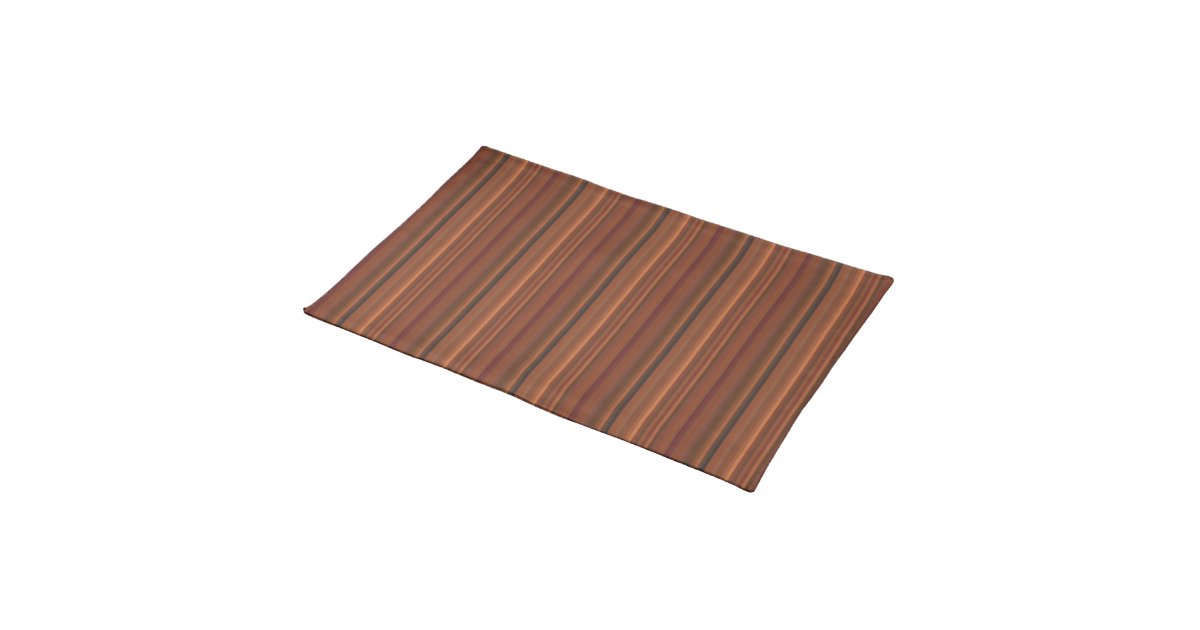 Chocolate Brown and Wine Striped Placemats Zazzle