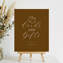 Chocolate Brown Baby Cards and Gifts Sign