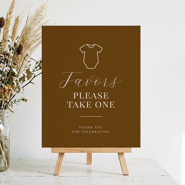 Chocolate Brown Baby Favors Sign (Creator Uploaded)
