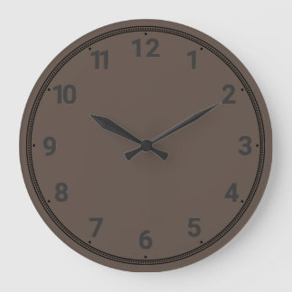 Chocolate brown background large clock