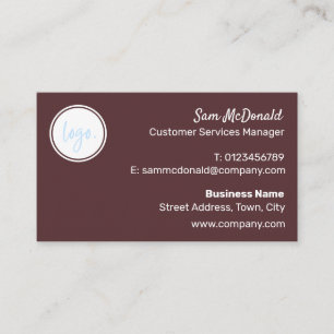 CHOCOLATE BROWN BUSINESS LOGO COMPANY BRAND CARD