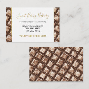 Chocolate Brown Candy Bar Business Card