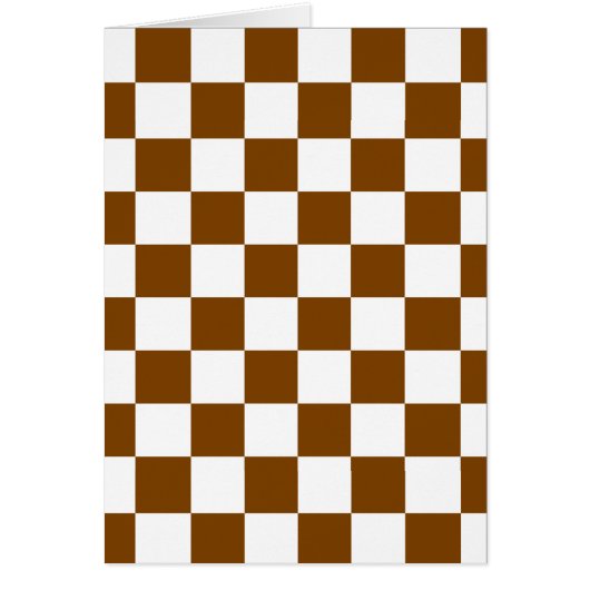 Chocolate Brown Checks Cards (Front)