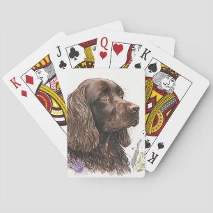 Chocolate Brown Cocker Spaniel Poker Cards