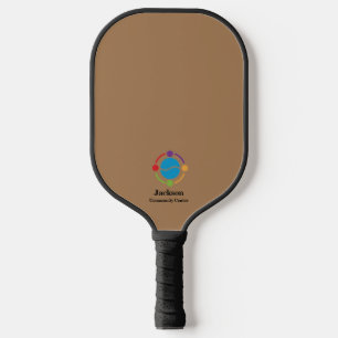 Chocolate Brown Community Center or Business Pickleball Paddle