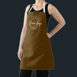 Chocolate brown Custom Business Apron with Logo<br><div class="desc">Enhance your professional image and promote your business with these customizable white logo aprons. Perfect for various industries and occasions, these aprons allow you to showcase your logo and create a cohesive and branded look for your staff or corporate event. Whether you own a restaurant, cafe, retail store, or any...</div>