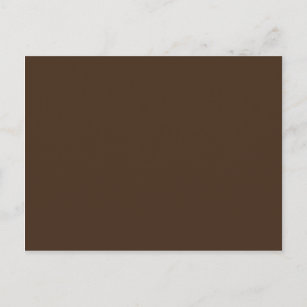 Chocolate Brown - Dark Tree Trunk Brown Color Only Postcard