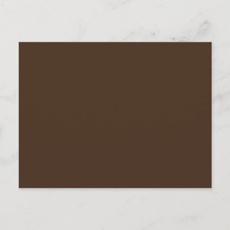 Chocolate Brown - Dark Tree Trunk Brown Color Only Postcard