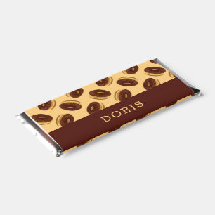 Chocolate brown donuts pattern hershey bar favors