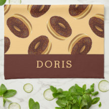 Chocolate brown donuts pattern