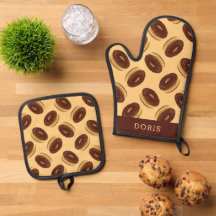 Chocolate brown donuts pattern