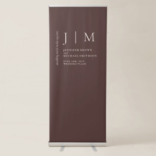 Chocolate Brown Formal Background for Photo Retractable Banner