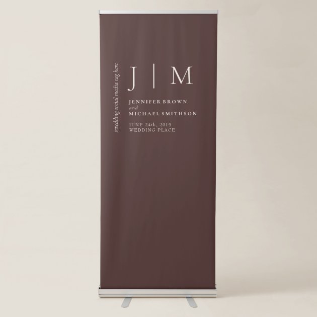 Chocolate Brown Formal Background for Photo Retractable Banner