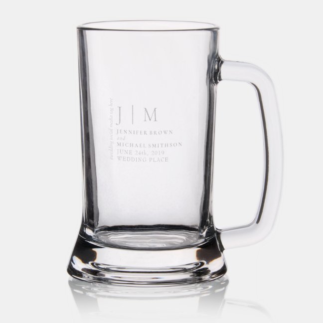 Chocolate Brown Formal Basic Celebration Wedding Stein