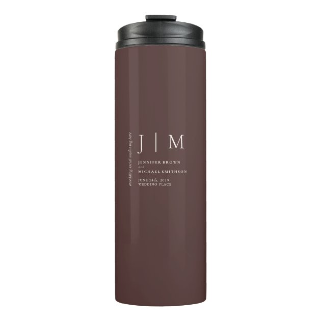 Chocolate Brown Formal Modern coffee Thermal Tumbler