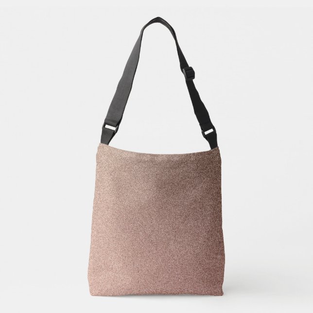 Chocolate Brown Gradient Glitters Cross-Body Bag (Front)