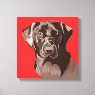 Chocolate Brown Labrador Canvas Print