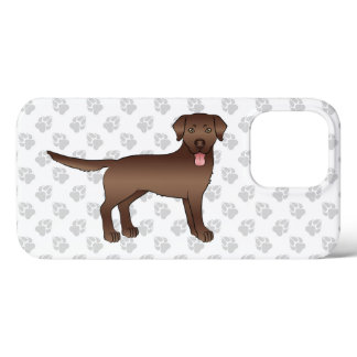 Chocolate Brown Labrador Retriever Cartoon Dog iPhone 13 Pro Case