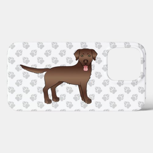 Chocolate Brown Labrador Retriever Cartoon Dog iPhone 13 Pro Case