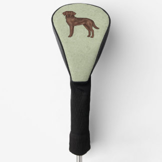 Chocolate Brown Labrador Retriever Cartoon Dog Golf Head Cover