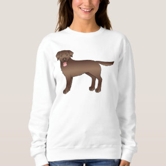 Chocolate Brown Labrador Retriever Cartoon Dog Sweatshirt