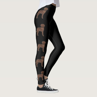 Chocolate Brown Labrador Retriever Cute Dogs Black Leggings