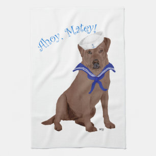 Chocolate Brown Labrador Retriever Kitchen Towel