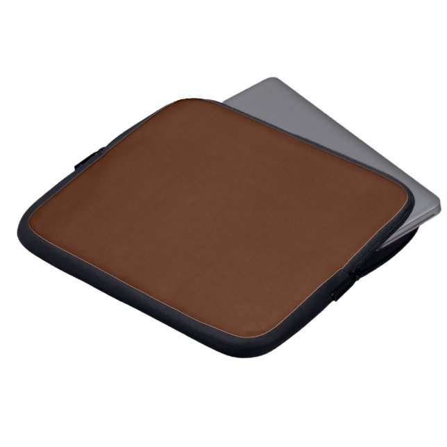 Chocolate Brown  Laptop Sleeve (Front Top)