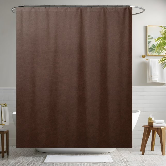Chocolate Brown Leather Shower Curtain (Creator Uploaded)