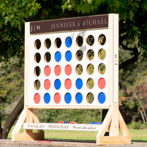 Chocolate Brown Minimalist Simple Fun Fast Four