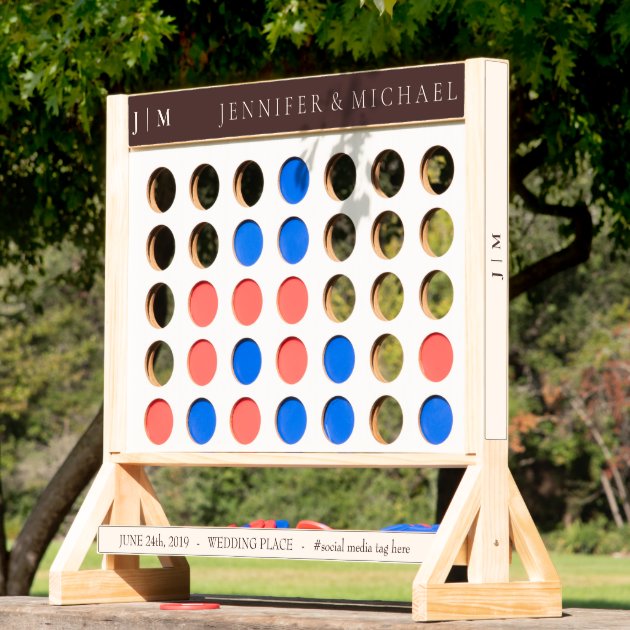 Chocolate Brown Minimalist Simple Fun Fast Four