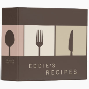 Chocolate Brown Modern Cooking Recipe Book Binder