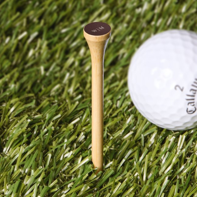 Chocolate Brown Modern Formal Event Wedding Golf Tees