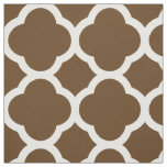 Chocolate Brown Modern Quatrefoil Large Scale Fabric