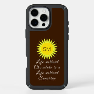 Chocolate Brown Monogram Life without Sunshine iPhone 16 Pro Max Case