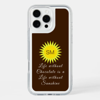 Chocolate Brown Monogram Life without Sunshine iPhone 16 Pro Max Case