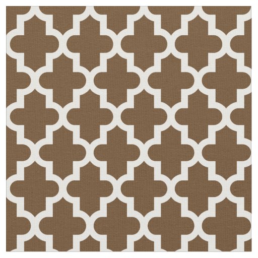 Chocolate Brown Moroccan Print Fabric