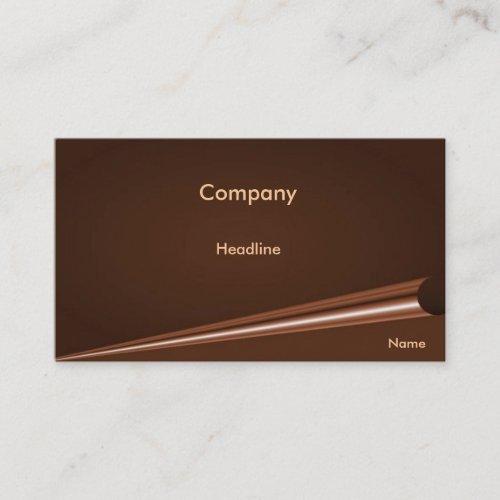 Chocolate Brown Page Curl Profile Card Business Card Templates