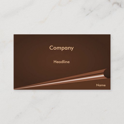 Customizable Chocolate Brown Page Curl Profile Card Business Card Templates