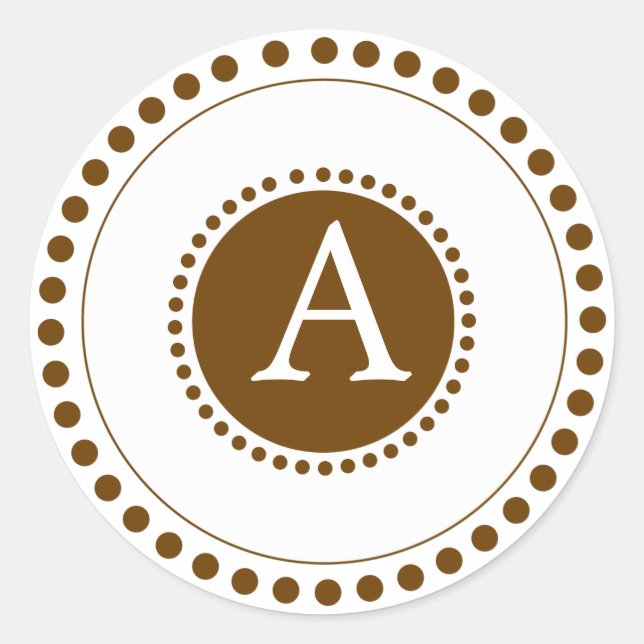 Chocolate brown -Personalized envelope seals (Front)