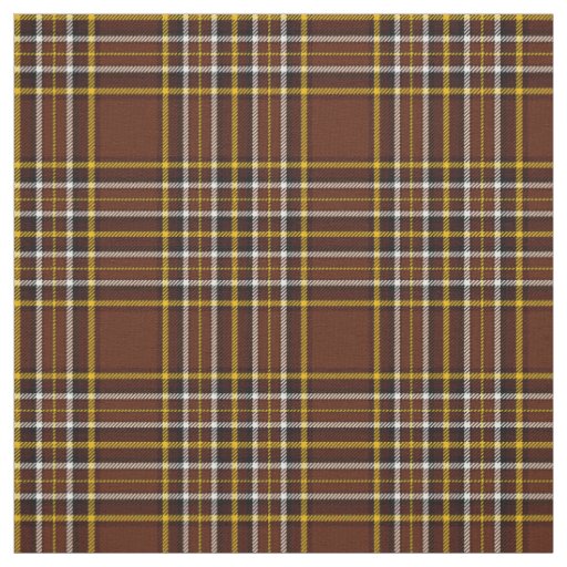 Chocolate brown plaid,with gold/white/black stripe fabric
