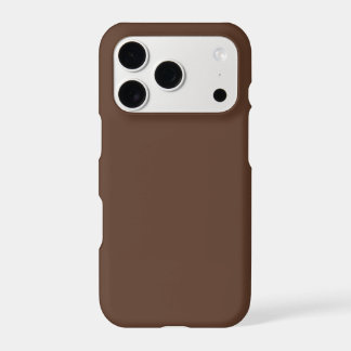 Chocolate Brown Plain Solid Color iPhone 17 Pro Case