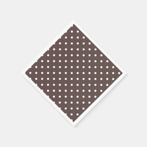 Chocolate Brown Polka Dot Napkins