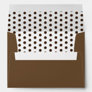 Chocolate Brown Polka Dots! Envelope