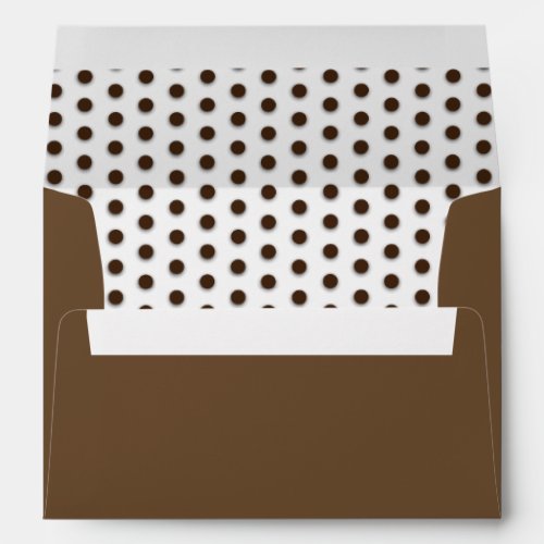 Chocolate Brown Polka Dots Envelope