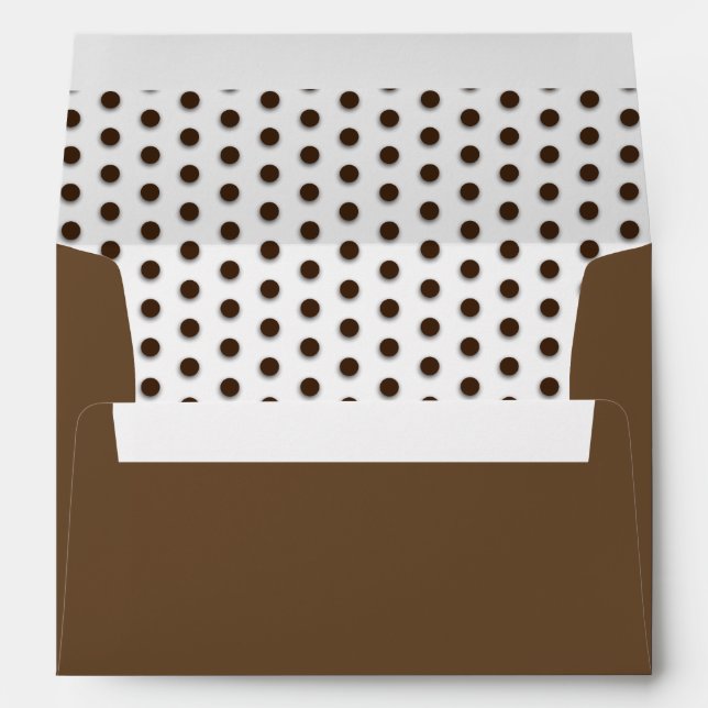 Chocolate Brown Polka Dots! Envelope (Back (Bottom))