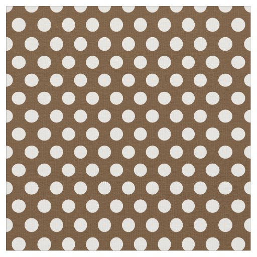 Chocolate Brown Polka Dots Fabric