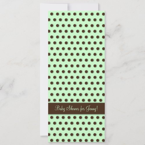 Chocolate Brown Polkadot Pattern Invitation