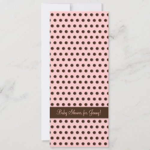 Chocolate Brown Polkadot Pattern Invitation